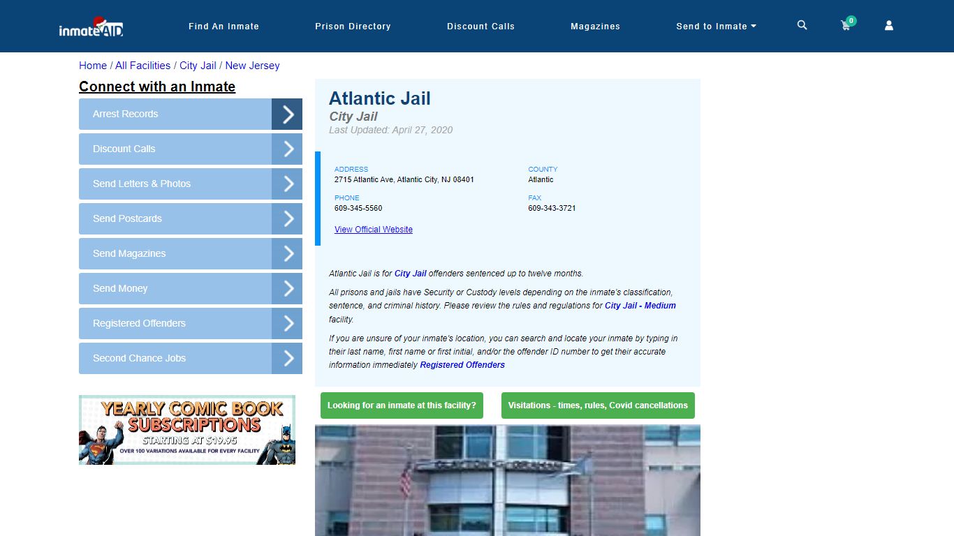 Atlantic Jail | Inmate Locator