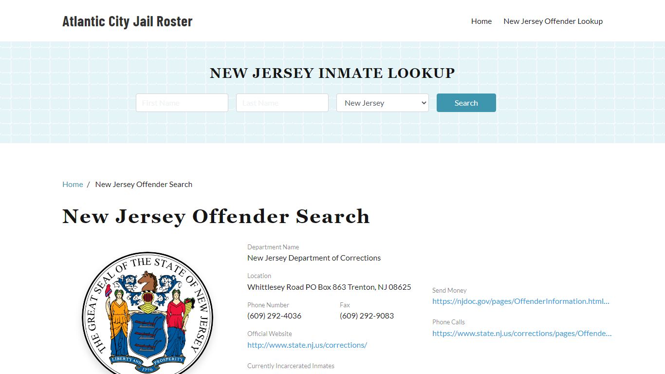 New Jersey Offender Lookup, City Jail Records Search